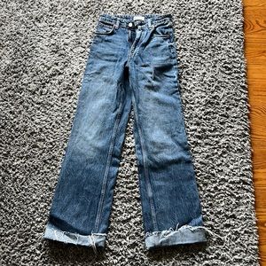 Wide leg high-rise Zara jeans